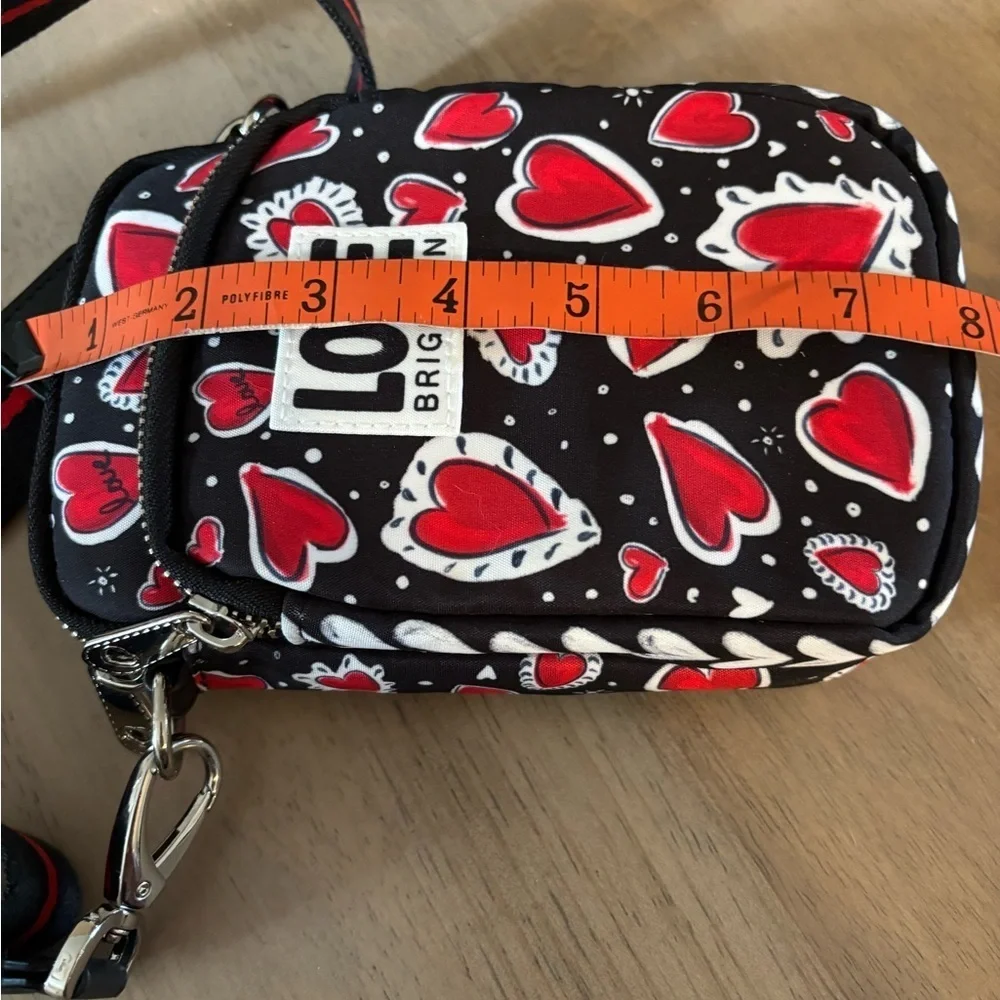 Brighton Love Heart A Flutter  Bag with Red and White Accents